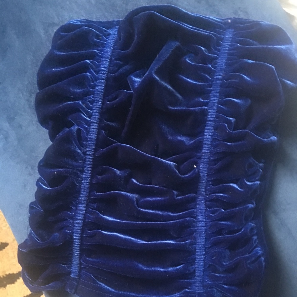 Crush velvet tube top